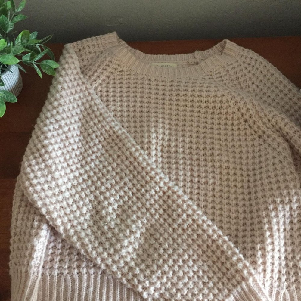 LA Hearts pink knit sweater